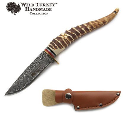 DAMASCUS BLADE 9 STAG HANDLE